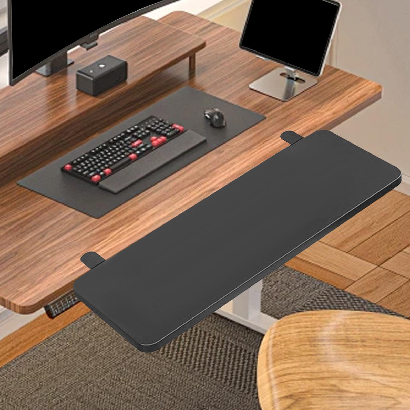 Amazon | 折りたたみ式デスク拡張ボード 金属フレーム 木製天板 19.69